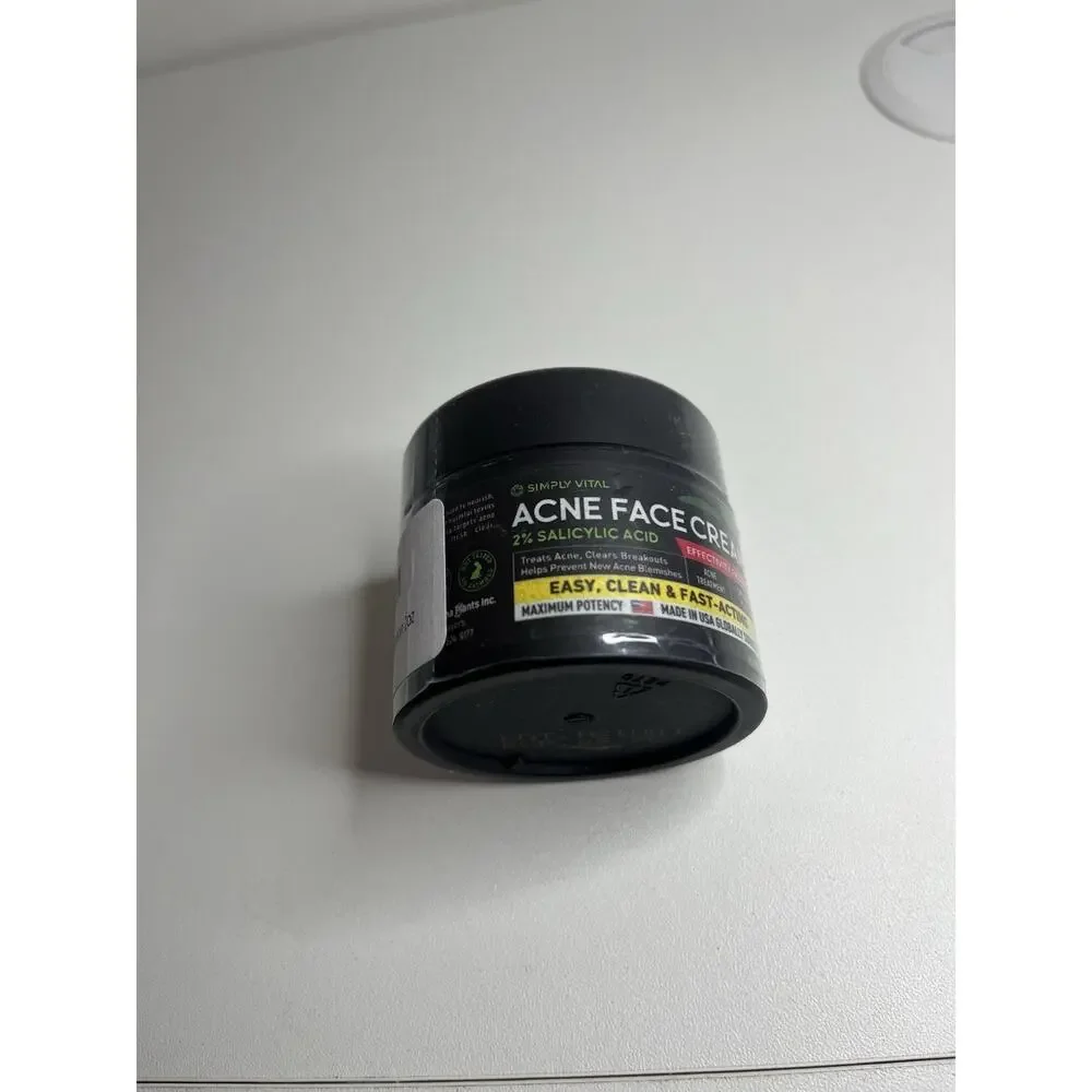 ACNE FACE CREAM Max 2% Salicylic Acid Cystic Treatment Made In USA Exp 09/25
